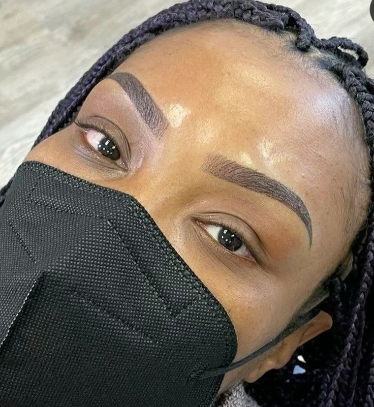 Finished microblading brows