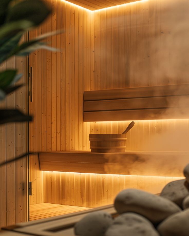 Modern sauna interior