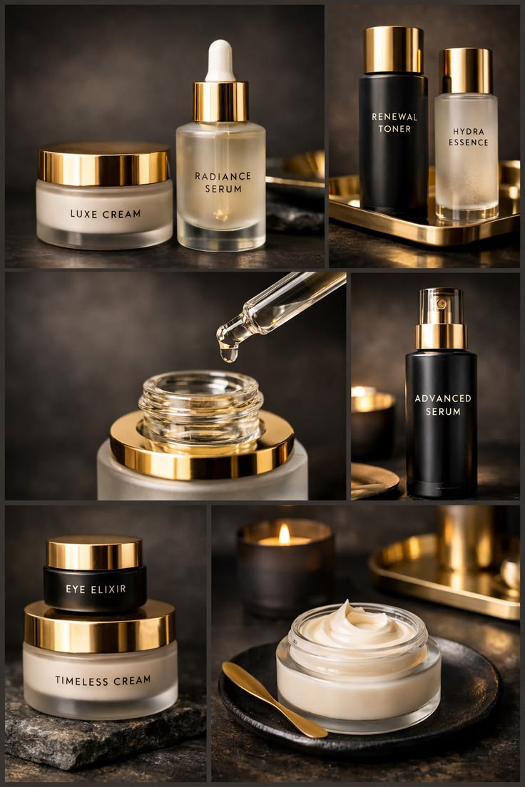 Luxury skincare products